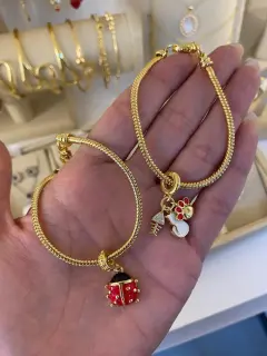 Pulsera - Tipo pandora (dijes de mariquita y combinado)