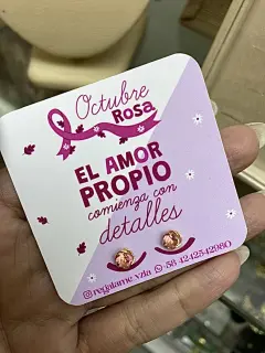 Zarcillo de flor rosado - Octubre rosa