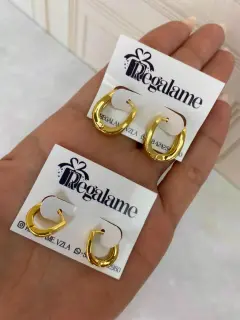 Argollas lisas con baño de oro 18K - Al mayor