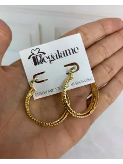 Argolla doble. De balines - Tamaño mediana