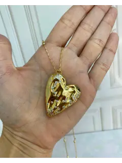 Collar - Dije de corazón  estilo bohemio