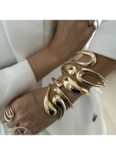 Brazalete enchapado estilo hip hop