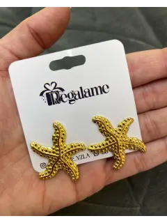 Zarcillos estrella de mar con balines