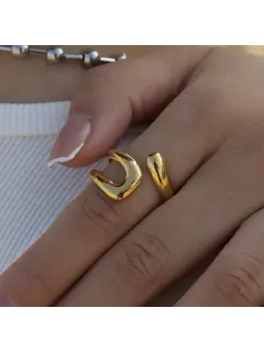 Anillo acero-enchapado