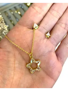 Set de collar y zarcillo - estrella