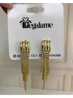 Zarcillo alargado para fiesta con circones