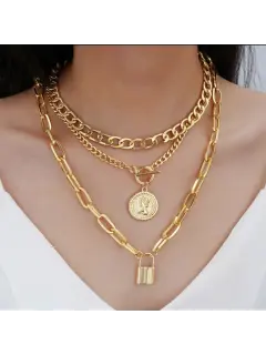 Juego de collar en capas estilo elegante