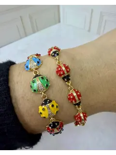Pulsera de coquito roja + Pulsera de coquito grandes de colores