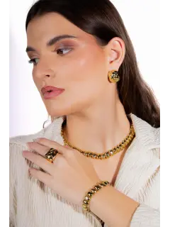 Set de collar geométrico