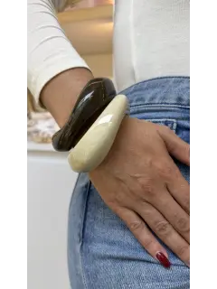 Brazalete Chunky de resina -  Gruesa