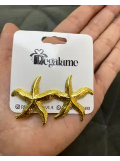 Zarcillos Estrella de mar - Acero enchapado