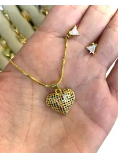 Set de corazón dorado
