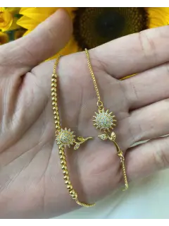 Pulseras de balines -  Dije de Girasol