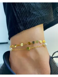 Tobillera perla perlada