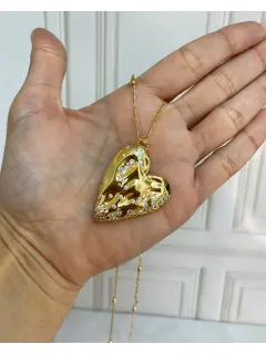 Collar - Dije de corazón  estilo bohemio