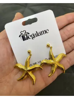 Zarcillo estrella de mar con balín