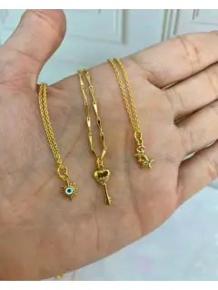 Cadenas - Dijes de ojito, llave y estrellas -  Al mayor