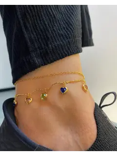 Tobillera corazón de piedra